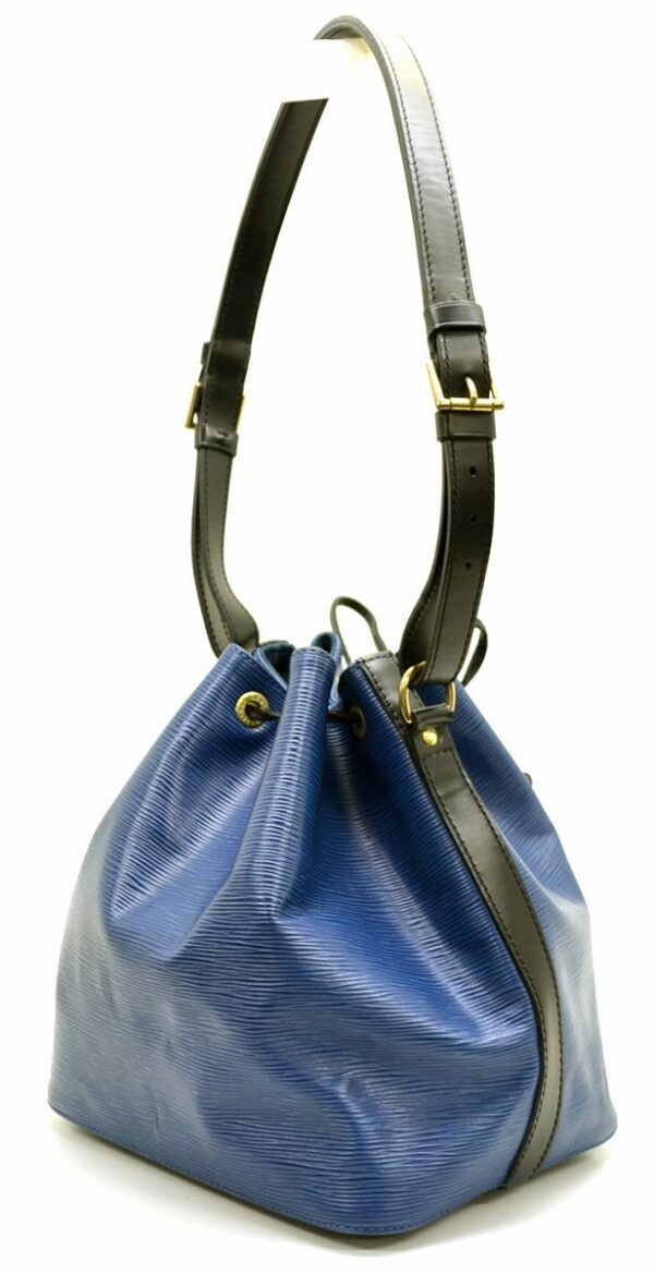 11551032 1 Louis Vuitton Petit Noe Shoulder Bag Epi Bicolor Blue and Black