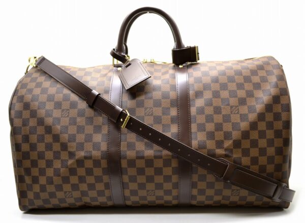 11551131 Louis Vuitton Keepall Bandouliere 55 Bag Damier Brown