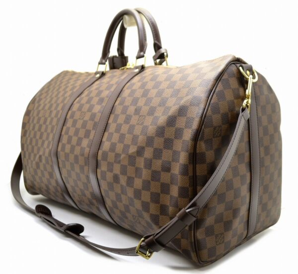 11551131 1 Louis Vuitton Keepall Bandouliere 55 Bag Damier Brown