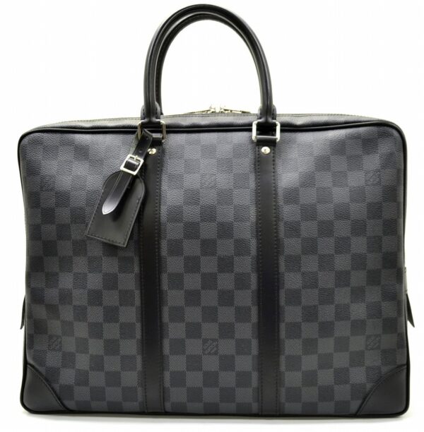 11551170 Louis Vuitton Porte de Cumin Business Bag Damier Graphite Black