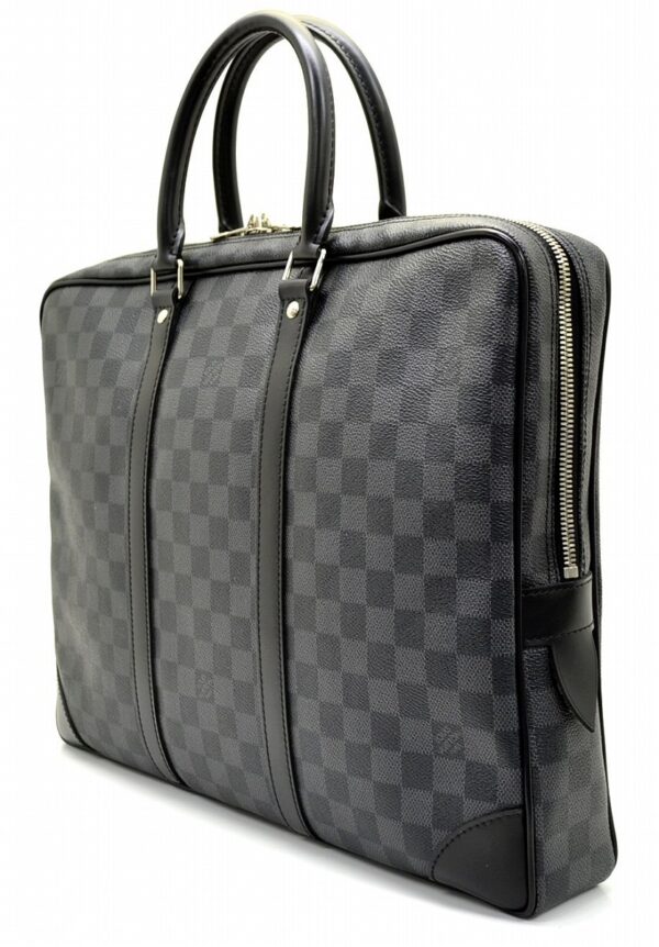 11551170 1 Louis Vuitton Porte de Cumin Business Bag Damier Graphite Black