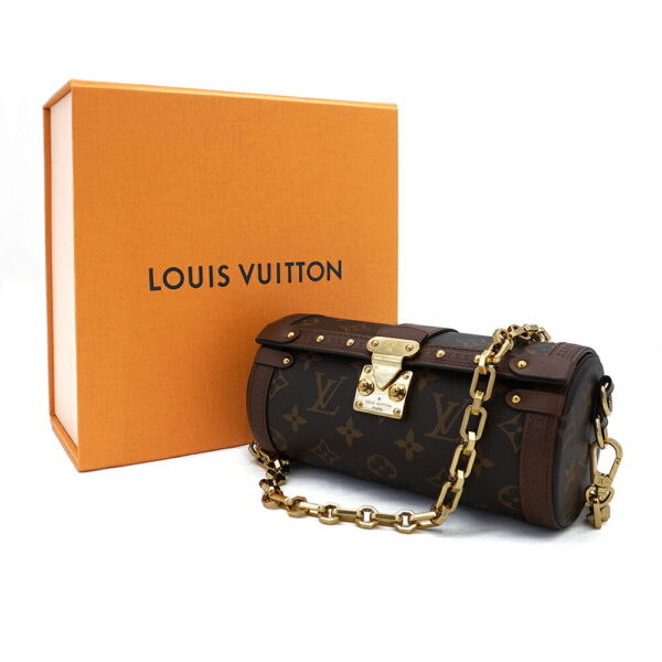 11551 1 Louis Vuitton Papillon Trunk Chain Shoulder Bag Brown