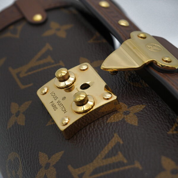 11551 9 Louis Vuitton Papillon Trunk Chain Shoulder Bag Brown