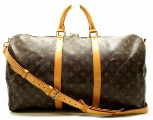 11560051 Louis Vuitton Monogram Implant On The Go MM 2 Way Tote Shoulder Bag Black Beige