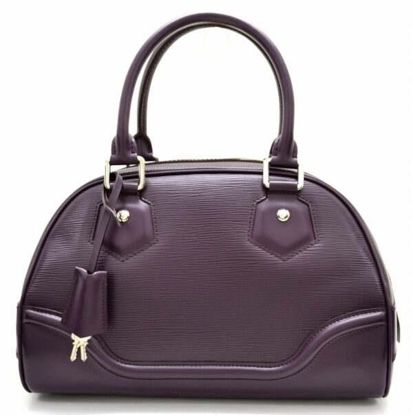 11560285 Louis Vuitton Bowling Montaigne PM Mini Bag Epi Purple