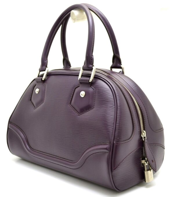 11560285 1 Louis Vuitton Bowling Montaigne PM Mini Bag Epi Purple