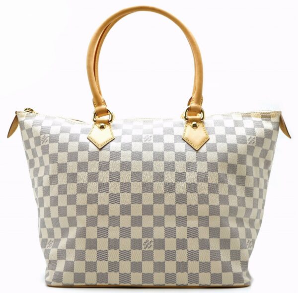 11560336 Louis Vuitton Saleya MM Shoulder Bag Damier Azur Brown