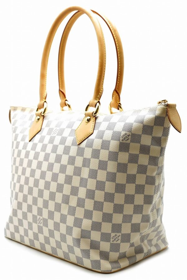 11560336 1 Louis Vuitton Saleya MM Shoulder Bag Damier Azur Brown