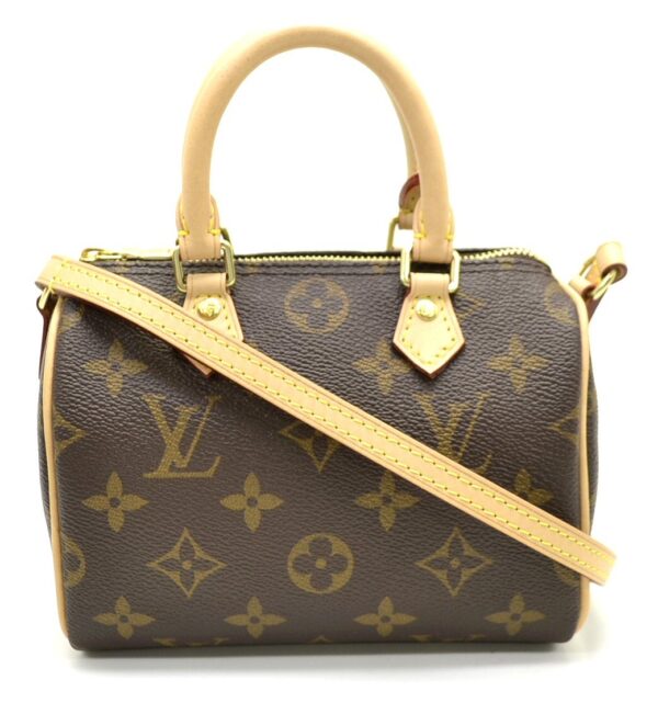 11561251 Louis Vuitton Nano Speedy Shoulder Bag Monogram Brown