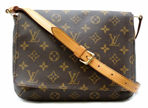 11570983 Louis Vuitton Musette Tango Shoulder Bag Monogram Brown