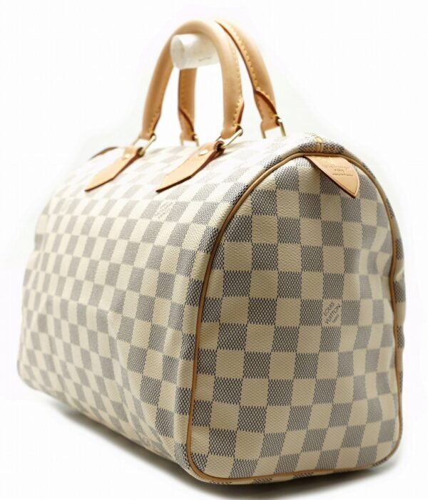 11580172 1 Louis Vuitton Speedy 30 Mini Bag Damier Azur Brown