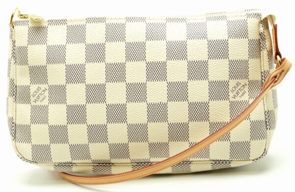 11581547 Louis Vuitton Accessory Pouch Damier Azur Brown