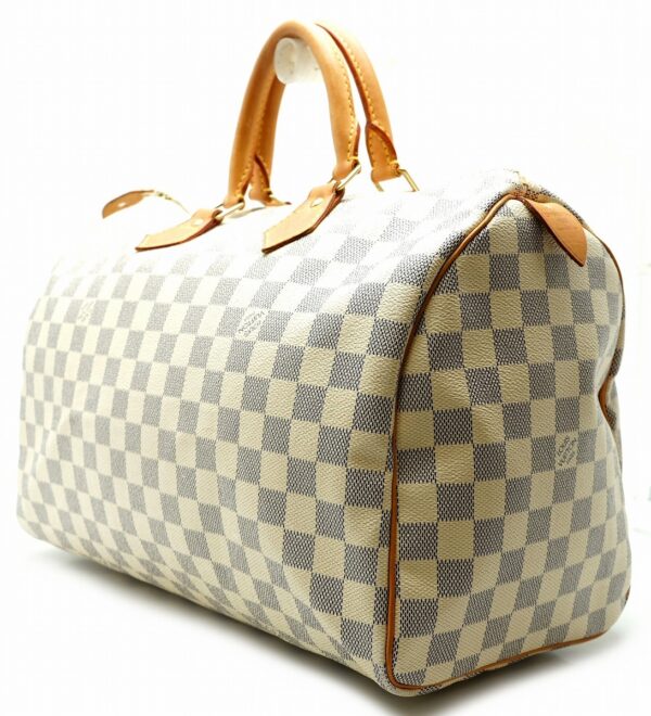 11581551 1 Louis Vuitton Speedy 35 Mini Bag Damier Azur Brown