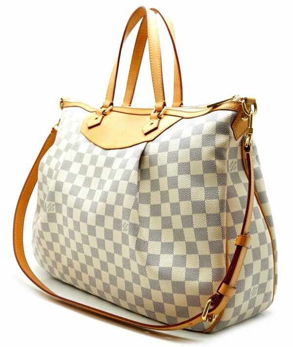 11581552 1 Louis Vuitton Syracuse GM 2WAY Bag Damier Azur Brown