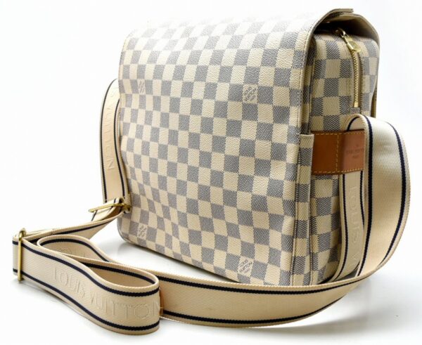 11591304 1 Louis Vuitton Naviglio Shoulder Bag Damier Azur Brown