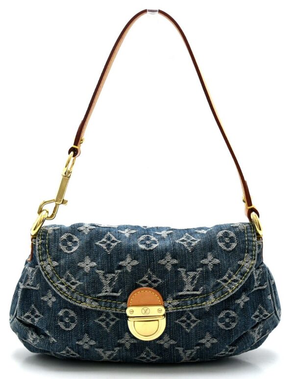 11591382 Louis Vuitton Mini Pleaty Shoulder Bag Denim Blue