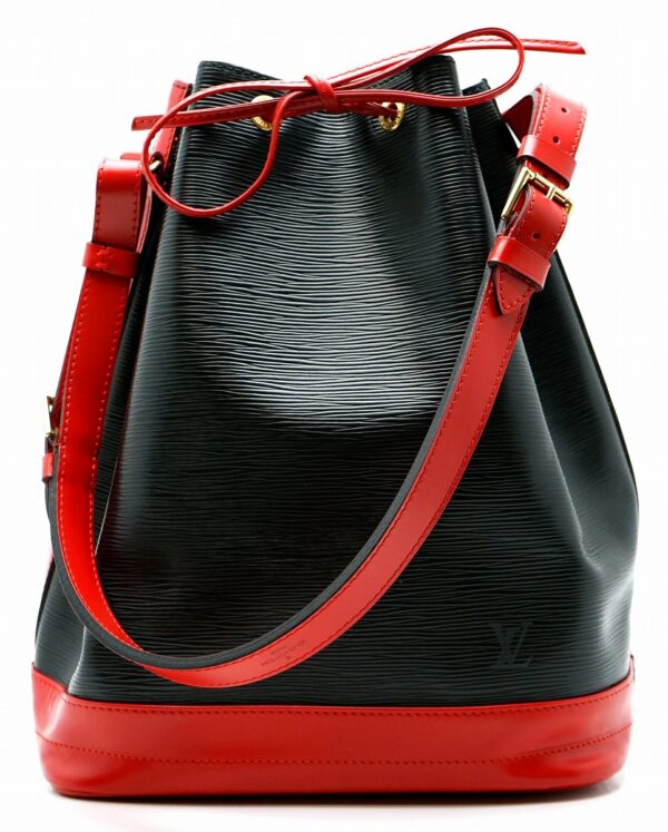 11591384 Louis Vuitton Noe Bicolor Shoulder Bag Epi Black Red