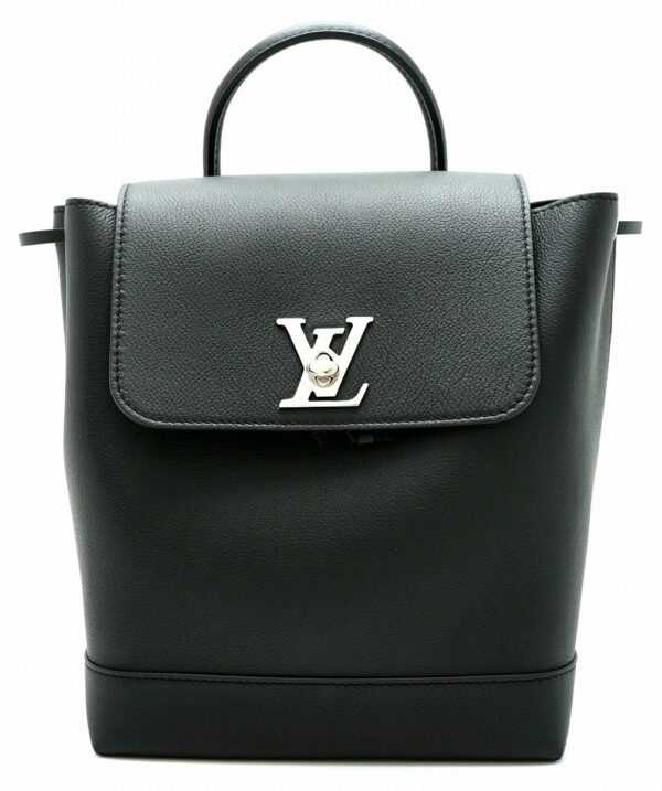 11591419 Louis Vuitton Lock Me Rucksack Leather Black