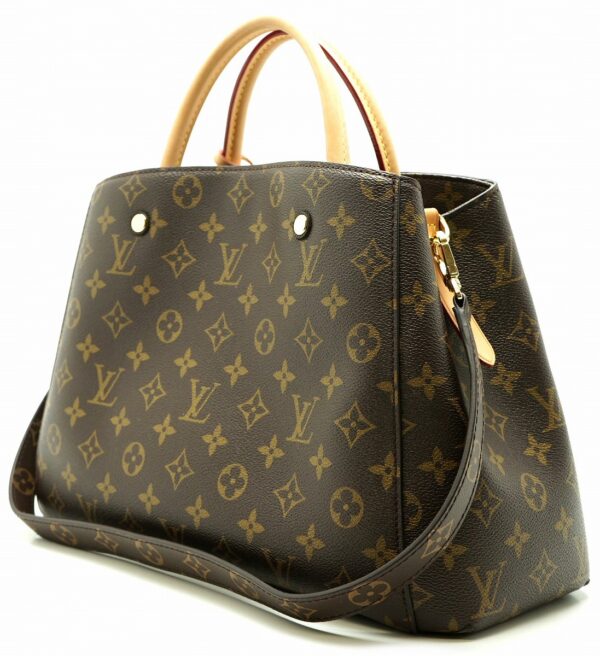 11591420 1 Louis Vuitton Montaigne MM 2WAY Bag Monogram Brown