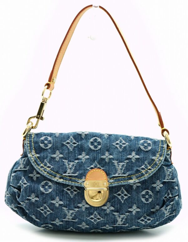 11600113 Louis Vuitton Mini Pleaty Shoulder Bag Denim Blue