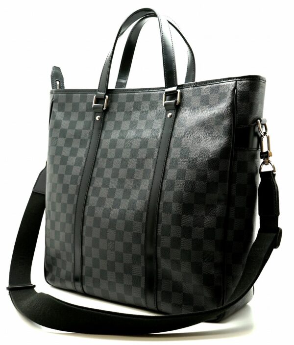 11600784 1 Louis Vuitton Tadao 2WAY Tote Bag Damier Graphite Black