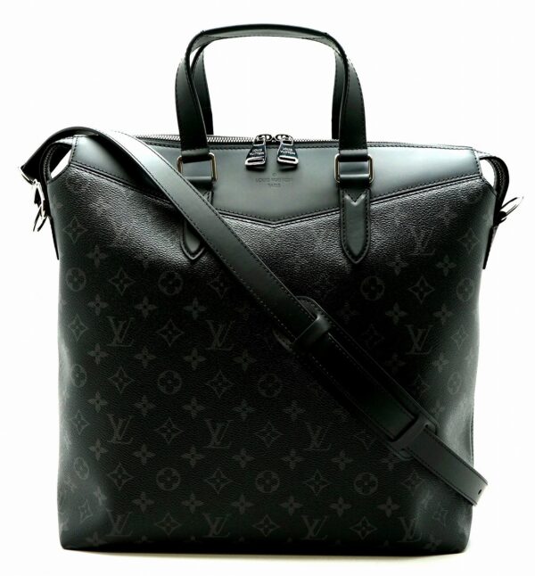 11601216 Louis Vuitton Eclipse Tote Explorer Document Bag Monogram Black