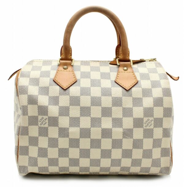 11601456 Louis Vuitton Speedy 25 Mini Bag Damier Azur White