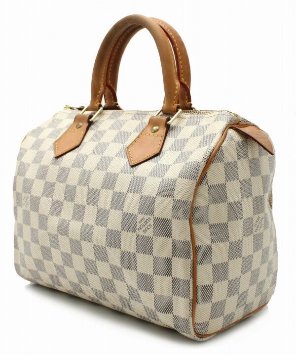 11601456 1 Louis Vuitton Speedy 25 Mini Bag Damier Azur White