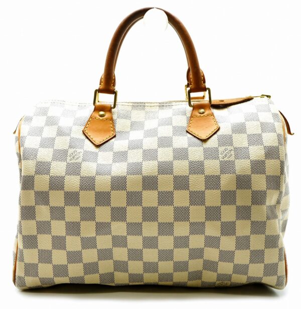 11610585 Louis Vuitton Speedy 30 Mini Bag Damier Azur White