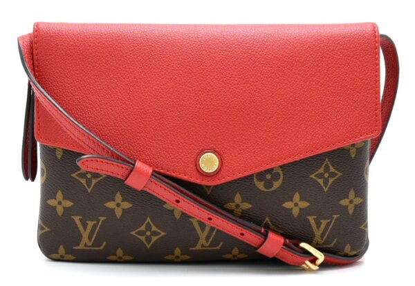 11610603 Louis Vuitton Twice Shoulder Bag Monogram Red