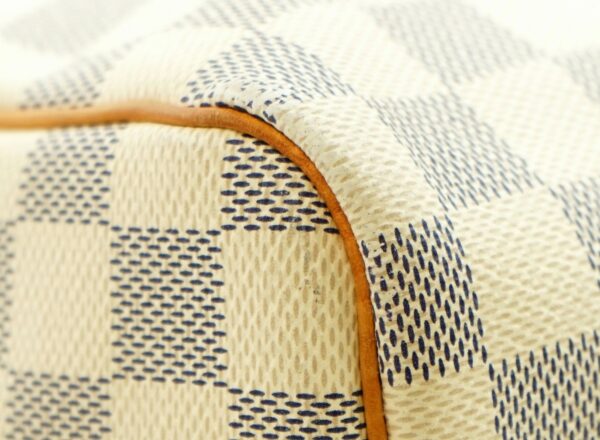 11610713 2 Louis Vuitton Speedy Bandouliere 30 Handbag Damier Azur White