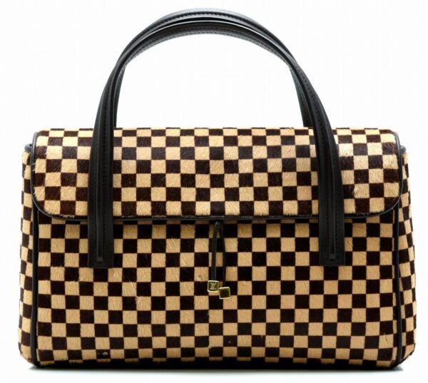 11610989 Louis Vuitton Lion Handbag Damier Sauvage Brown