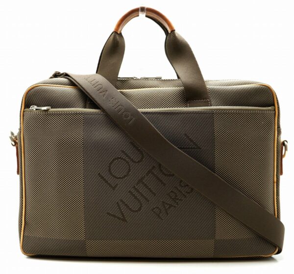 11611287 Louis Vuitton Associé PM Document Bag Damier Jean Brown