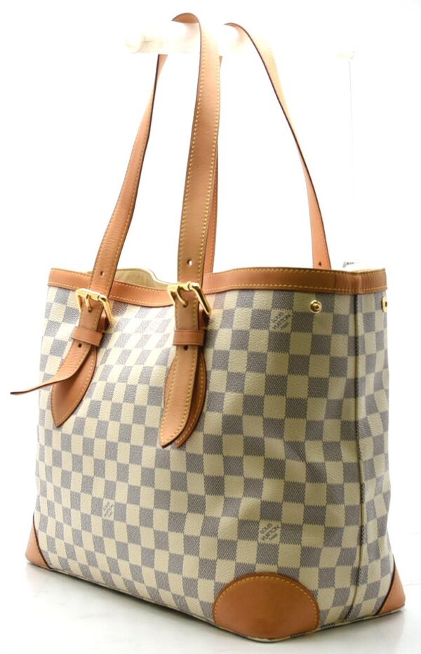 11611405 1 Louis Vuitton Hampstead MM Tote Bag Damier Azur White