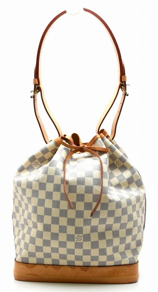 11611562 Louis Vuitton Noe Shoulder Bag Damier Azur White