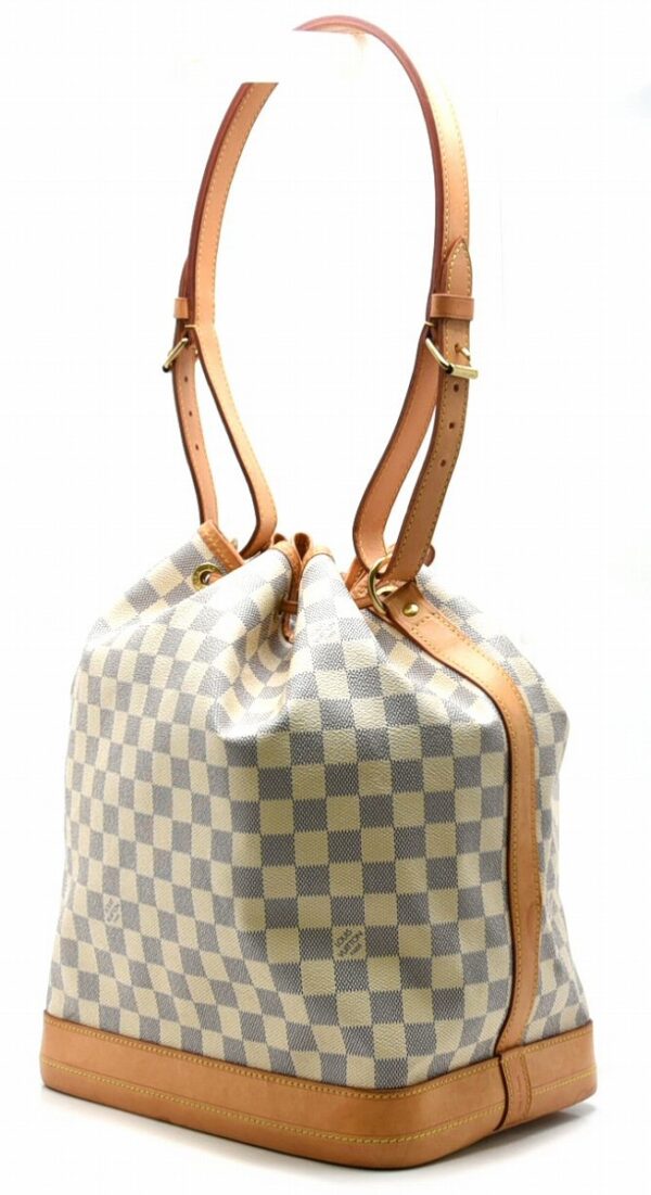 11611562 1 Louis Vuitton Noe Shoulder Bag Damier Azur White