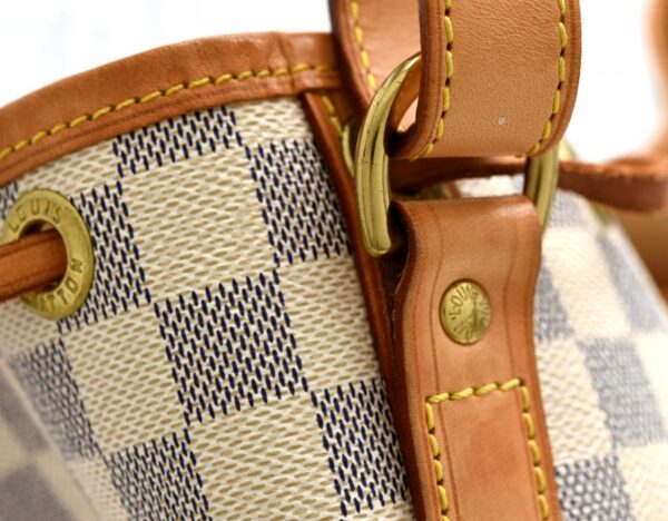 11611562 6 Louis Vuitton Noe Shoulder Bag Damier Azur White