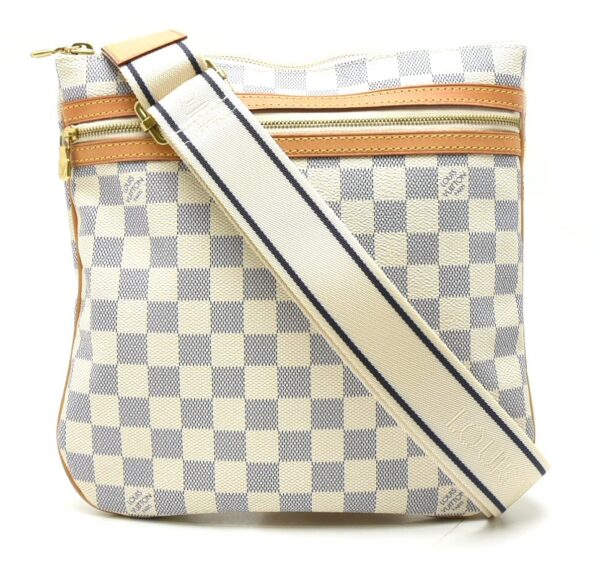 11611568 Louis Vuitton Pochette Bosfall Shoulder Bag Damier Azur White