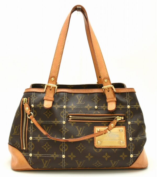 11611585 Louis Vuitton Rivet Tote Bag Monogram Brown