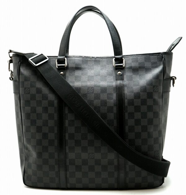 11611593 Louis Vuitton Tadao Tote Bag Damier Graphite Black