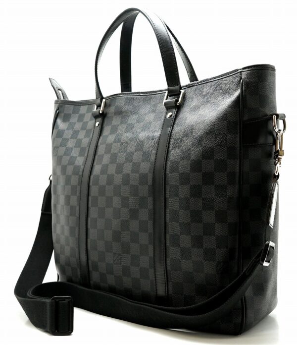 11611593 1 Louis Vuitton Tadao Tote Bag Damier Graphite Black