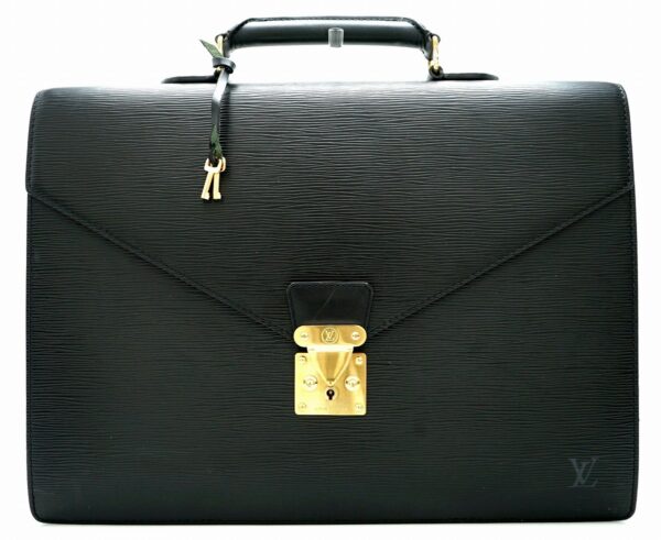 11611661 Louis Vuitton Serviette Conseil Briefcase Epi Black