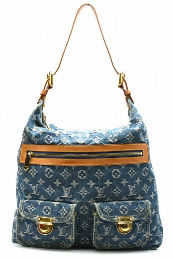 11620642 Louis Vuitton Baggy GM Shoulder Bag Monogram Denim Blue