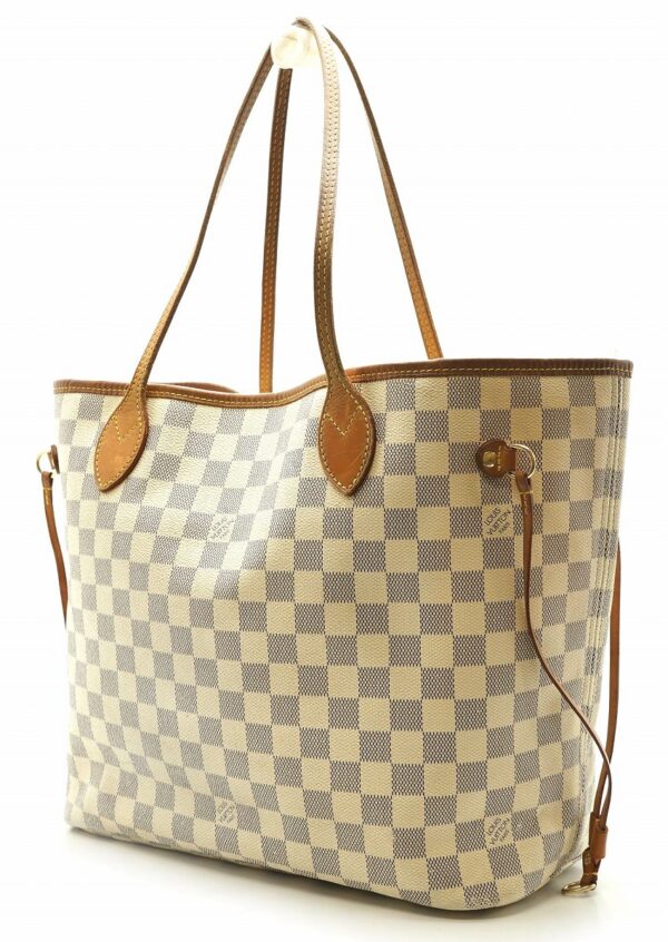 11630404 1 Louis Vuitton Neverfull MM Tote Bag Damier Azur White