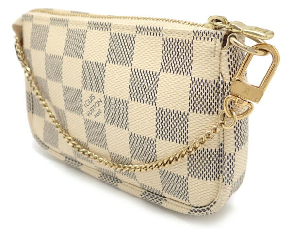 11630405 1 Louis Vuitton Mini Pochette Accessory Pouch Damier Azur White