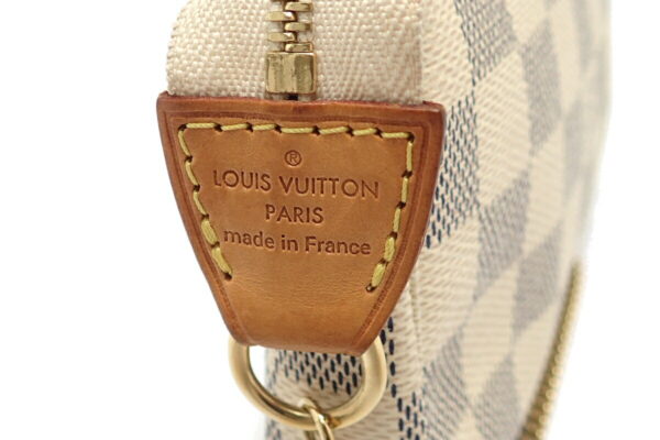 11630405 4 Louis Vuitton Mini Pochette Accessory Pouch Damier Azur White