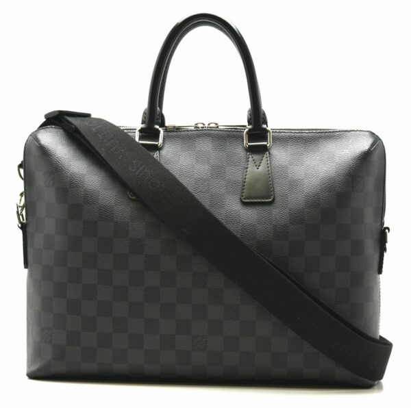 11630481 Louis Vuitton PDJ Porte de Cumin Jules Business Bag Damier Graphite Black