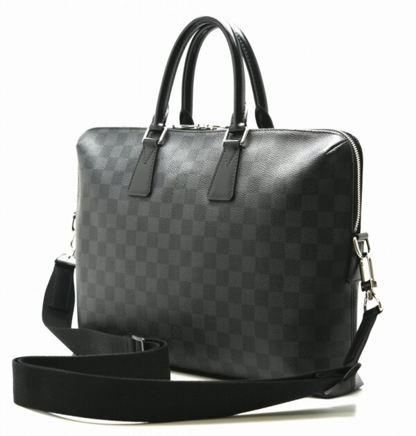 11630481 1 Louis Vuitton PDJ Porte de Cumin Jules Business Bag Damier Graphite Black