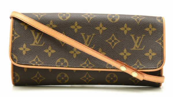 11630718 Louis Vuitton Pochette Twin GM Shoulder Bag Monogram Brown