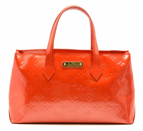 11630828 Louis Vuitton Wilshire PM Tote Bag Monogram Vernis Orange